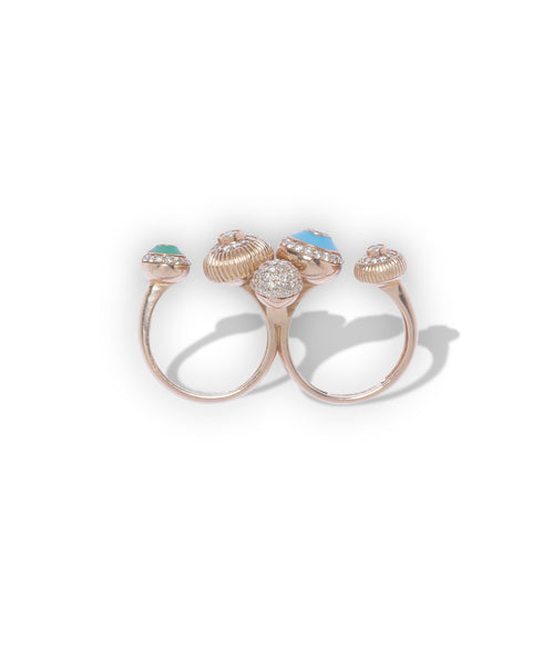 DOUBLE FINGER ENAMEL RING